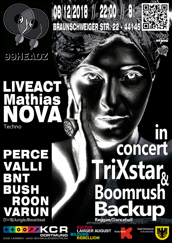 ‘TriXstar & Boomrush Backup’ und ‘Mathias Nova’ zu Gast bei den 99headzSa. 08.12.2018 22.00 Uhr