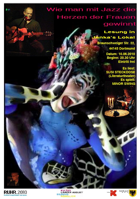 Lesung: Wie man mit Jazz die Herzen der Frauen gewinntDo. 10.06.2010 20.30 Uhr