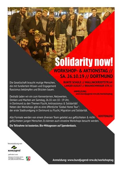 Workshop- und Aktionstag “Solidarity Now”Sa. 26.10.2019 10.00 Uhr