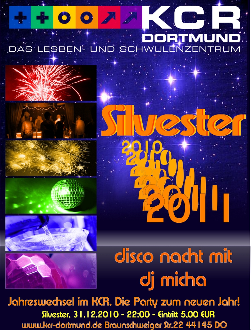 Jahreswechsel im KCR. Die Party zum neuen Jahr!Fr. 31.12.2010 22.00 Uhr