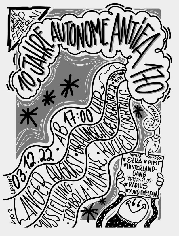 10 Jahre Autonome Antifa 170 in Dortmund – ein Grund zu feiern!Samstag 03.12.2022 – 17:00 Uhr