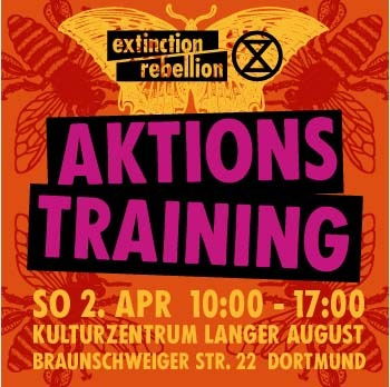 Aktionstraning Extinction RebellionSo. 02.04.2023 – 10.00 Uhr