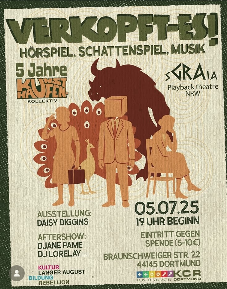 VERKOPFT-ES! – Hörspiel. Schattenspiel. Musik.Fr. 05.07.2025 – 18.00h